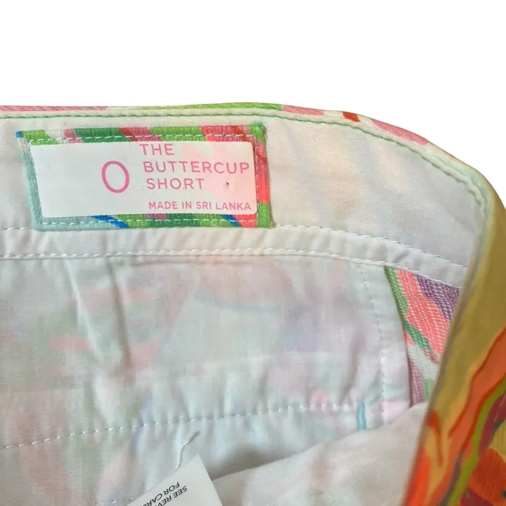 Lilly Pulitzer Buttercup In The Vias Shorts Size 0 Scalloped Edge 5" Inseam - Picture 4 of 13